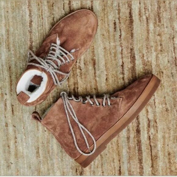 Jenni Kayne Shoes - Jenni Kayne Shearling Lined Canyon Boots Suede Brown Size 36 6
